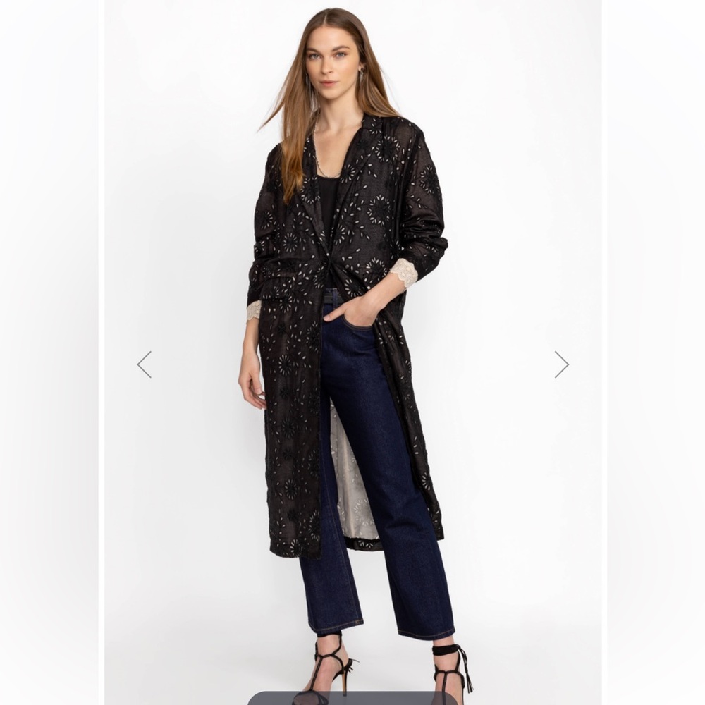 NWT Johnny Was Skygazer Silk-Blend Coat